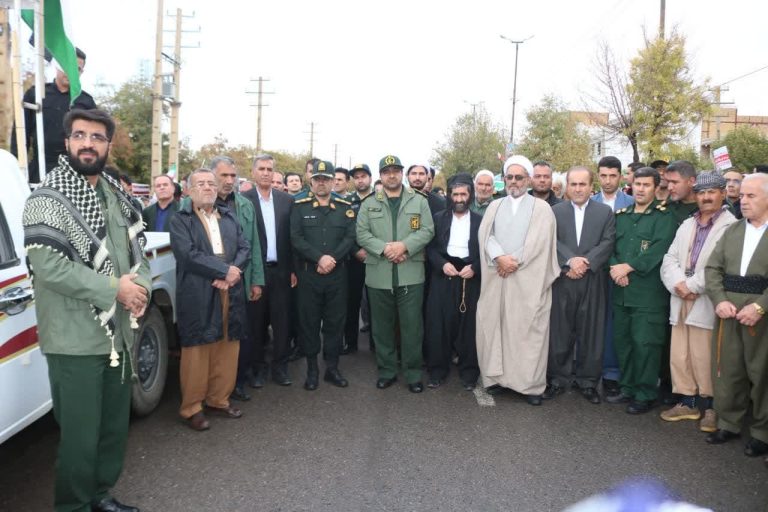 راهپیمایی حماسی مردم ثلاث باباجانی در ۱۳ آبان
