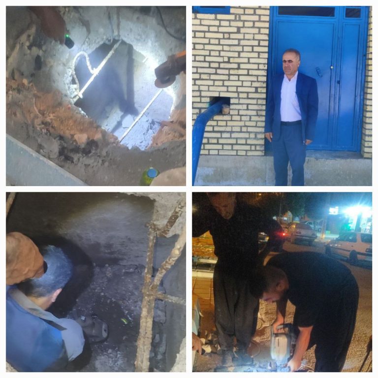 رفع مشکل قطعی آب در ثلاث باباجانی