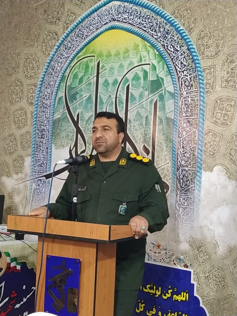 اجتماع حماسی یوم الله ۹ دی در شهرستان ثلالث بابا جانی فرمانده سپاه ناحیه شهرستان ثلاث بابا جانی