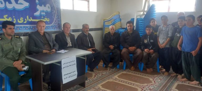 برگزاری میز خدمت در بخش زمکان در ششمین روز از دهه فجر شهرستان ثلاث باباجانی