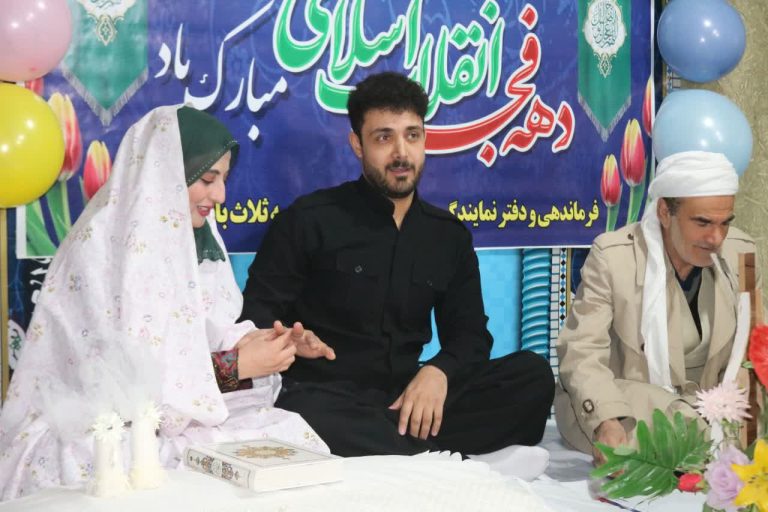 به مناسبت دهه فجر مراسم جشن ازدواج آسان در شهرستان ثلاث باباجانی